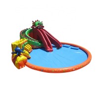 Commercial use giant octopus slide inflatable water park with pool for sale