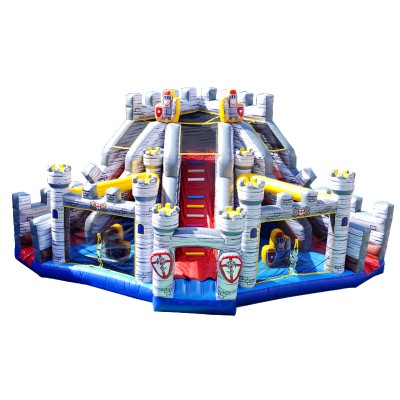 AOQI comercial inflatable Knight castle bouncer with slide for kids