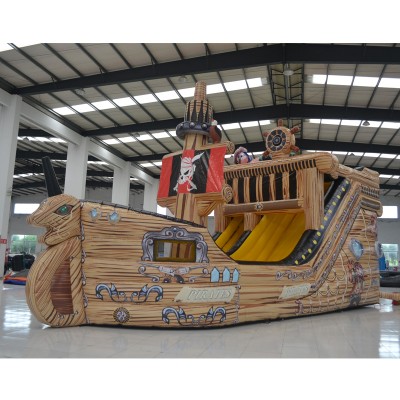 Commercial Used PVC Inflatable Pirate Boat with Bounce Slide