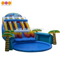 Popular giant inflatable water park, inflatable water slide with pool