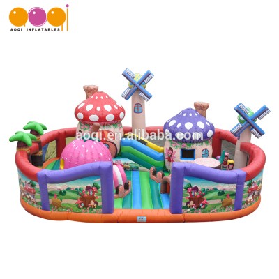 kid game mushroom inflatable fun city girl inflatable fun house with factory price