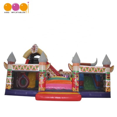 indians theme inflatable park  with big inflatable soft mountain