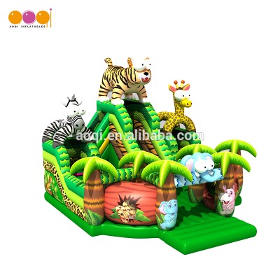 2017 AOQI latest design movable inflatable toy inflatable fun houses kids playground houses