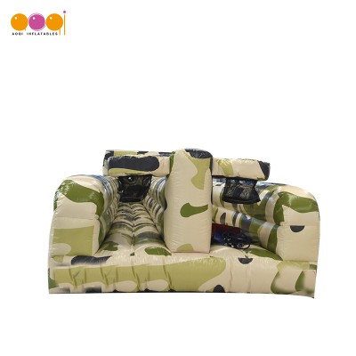 AOQI inflatable sport equipment outdoor inflatable interactive games camouflage inflatable bungee run