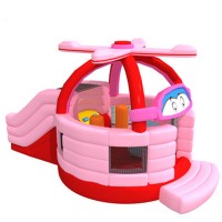 Small pink inflatable helicopter bouncer for kids