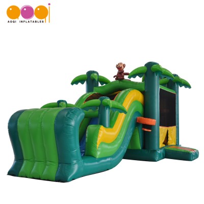 Jungle inflatable bounce slide for sale